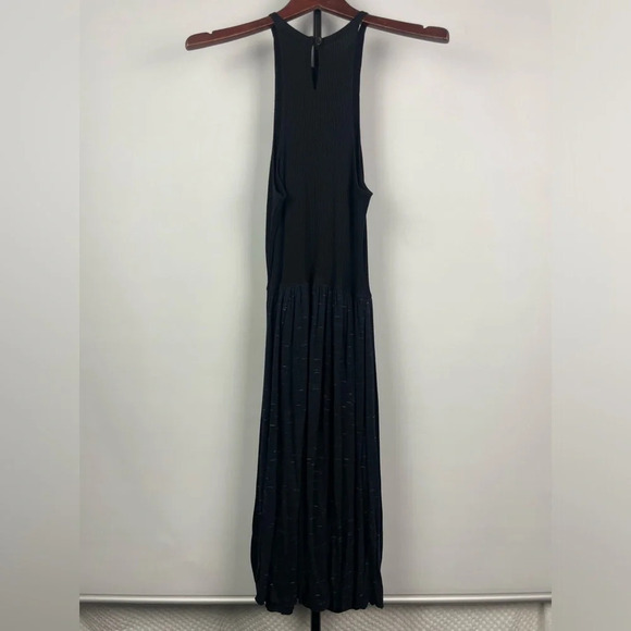 LNA Heathered Black Ribbed Halter Casual Fit & Flare Dress - Picture 8 of 9